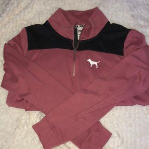 Pink quarter zip sweatshirt. Size Large.
